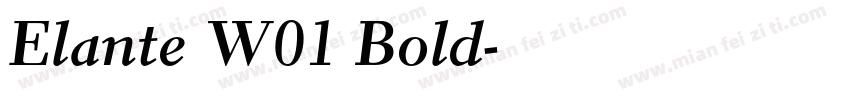 Elante W01 Bold字体转换